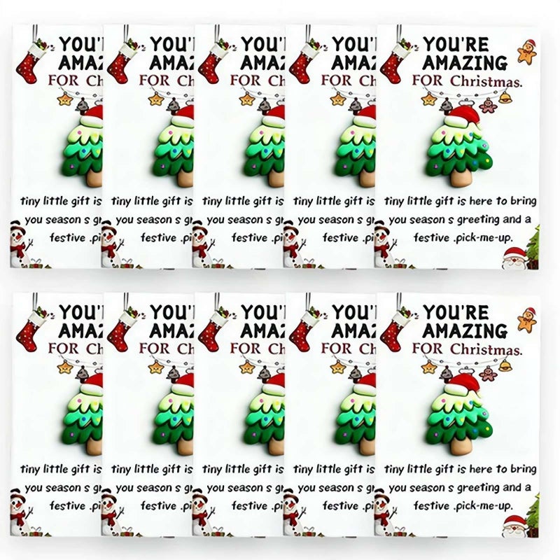 Christmas Pocket Hug, 10pcs Christmas Greeting Cards, Pocket Hugs, Xmas Note Cards for Coworker Employee Family Friends (G) - Image 1